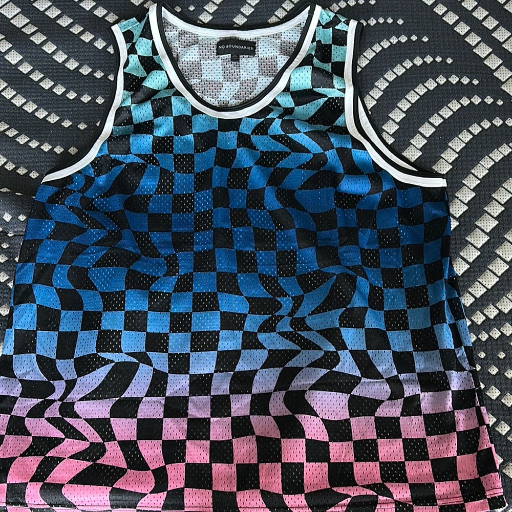 Checkered Gradient Tank Top
